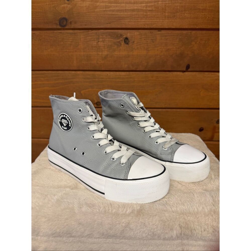 Rock & Candy by ZiGi grey high-top wedge platform sneakers Gray Sz 8.5